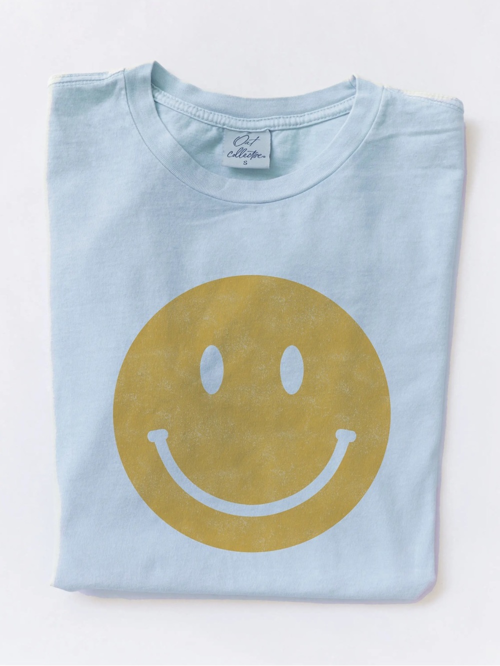 ⭐️Tumbleweed TexStyles Light Blue Graphic Tee with a smiley face- XL⭐️